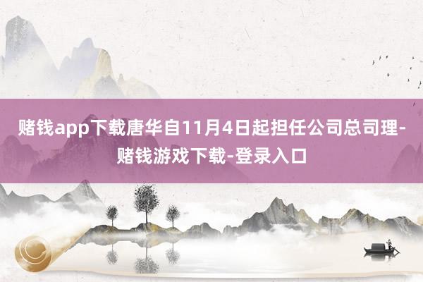赌钱app下载唐华自11月4日起担任公司总司理-赌钱游戏下载-登录入口