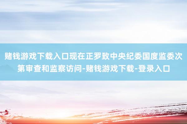赌钱游戏下载入口现在正罗致中央纪委国度监委次第审查和监察访问-赌钱游戏下载-登录入口